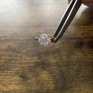 Moissanite engagement ring